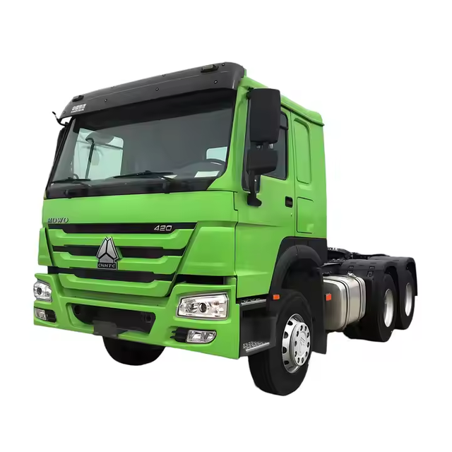 HOWO 6x4 Tractor Truck 371 375 420HP Combustible diésel Transmisión automática 6x4 Rueda motriz Camión pesado Tractor Head