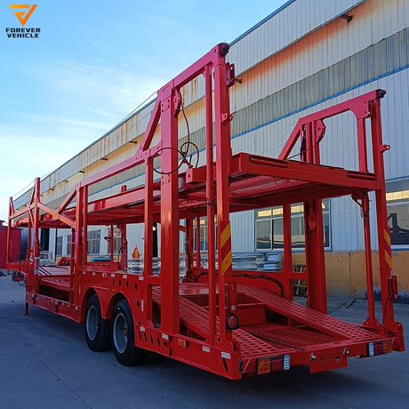 Semirremolque auto del portador de coche de la cubierta doble del remolque del transporte del portador de coche móvil modificado para requisitos particulares más vendido