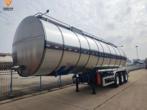 Árbol líquido del transporte 3 del acero inoxidable 304 45000 litros remolque del tanque de combustible del aceite del petrolero del agua de 5 compartimientos